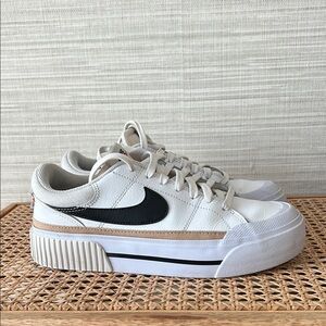 Nike Court Legacy Lift White and Black Sneakers